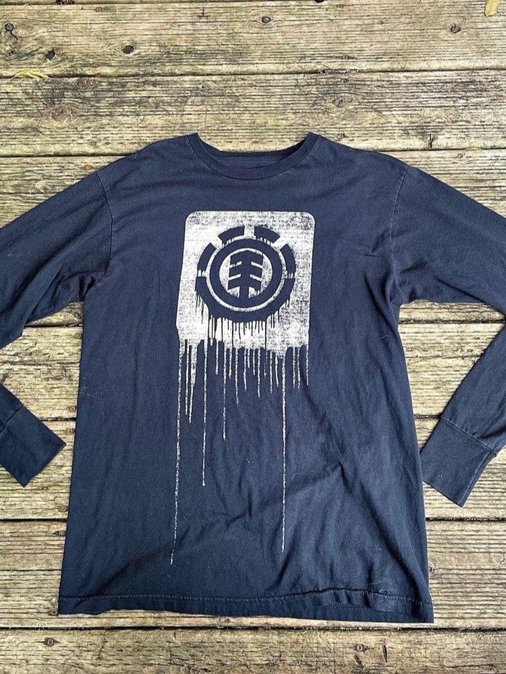 Element Long Sleeve Graphic Tee in Blue Large